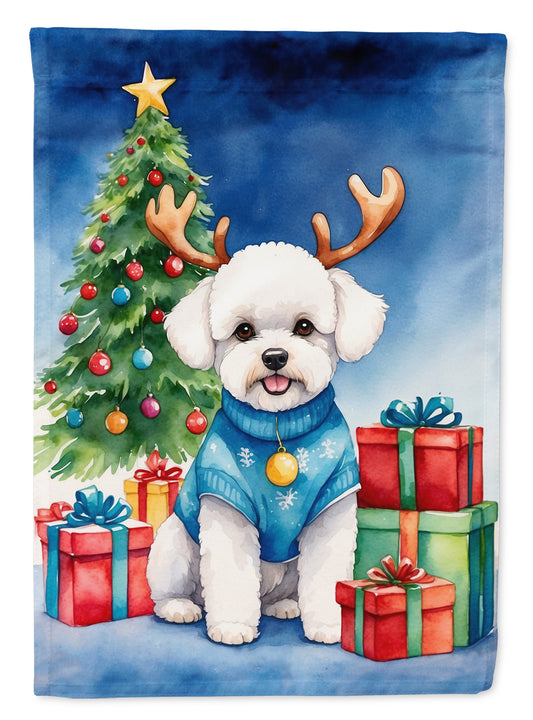 Buy this Bichon Frise Christmas Reindeer Garden Flag