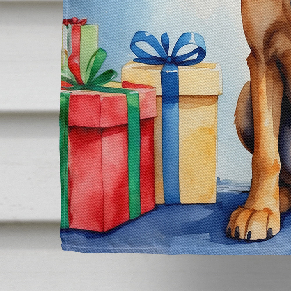 Bloodhound Christmas Reindeer House Flag