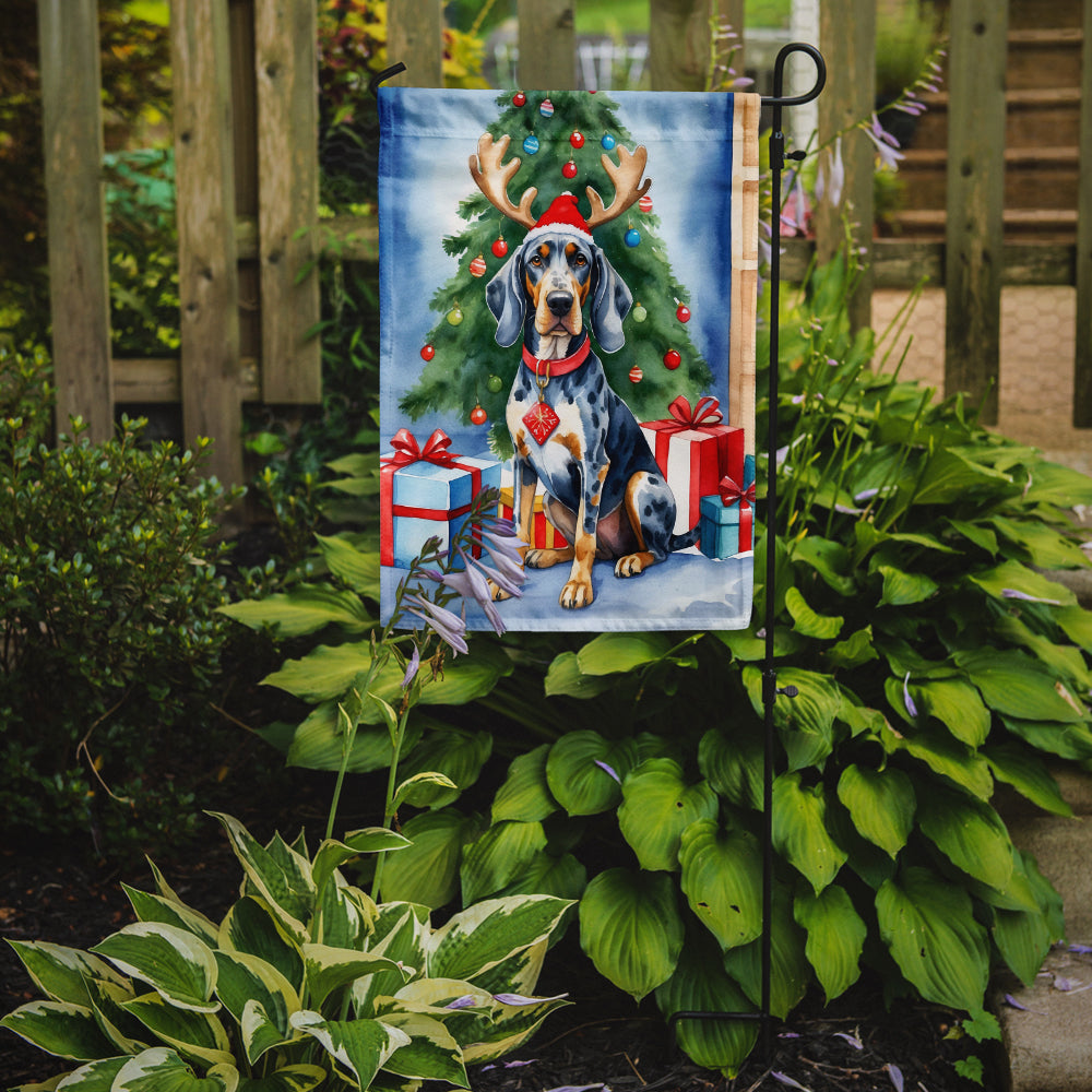 Bluetick Coonhound Christmas Reindeer Garden Flag