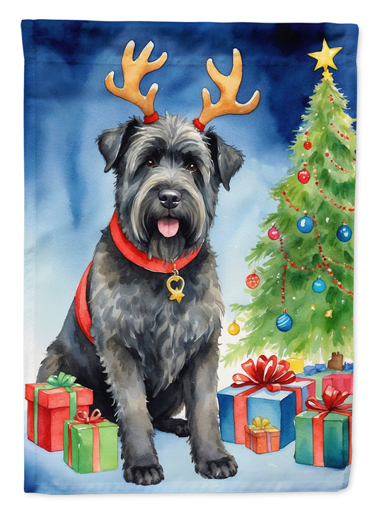 Buy this Bouvier des Flandres Christmas Reindeer House Flag