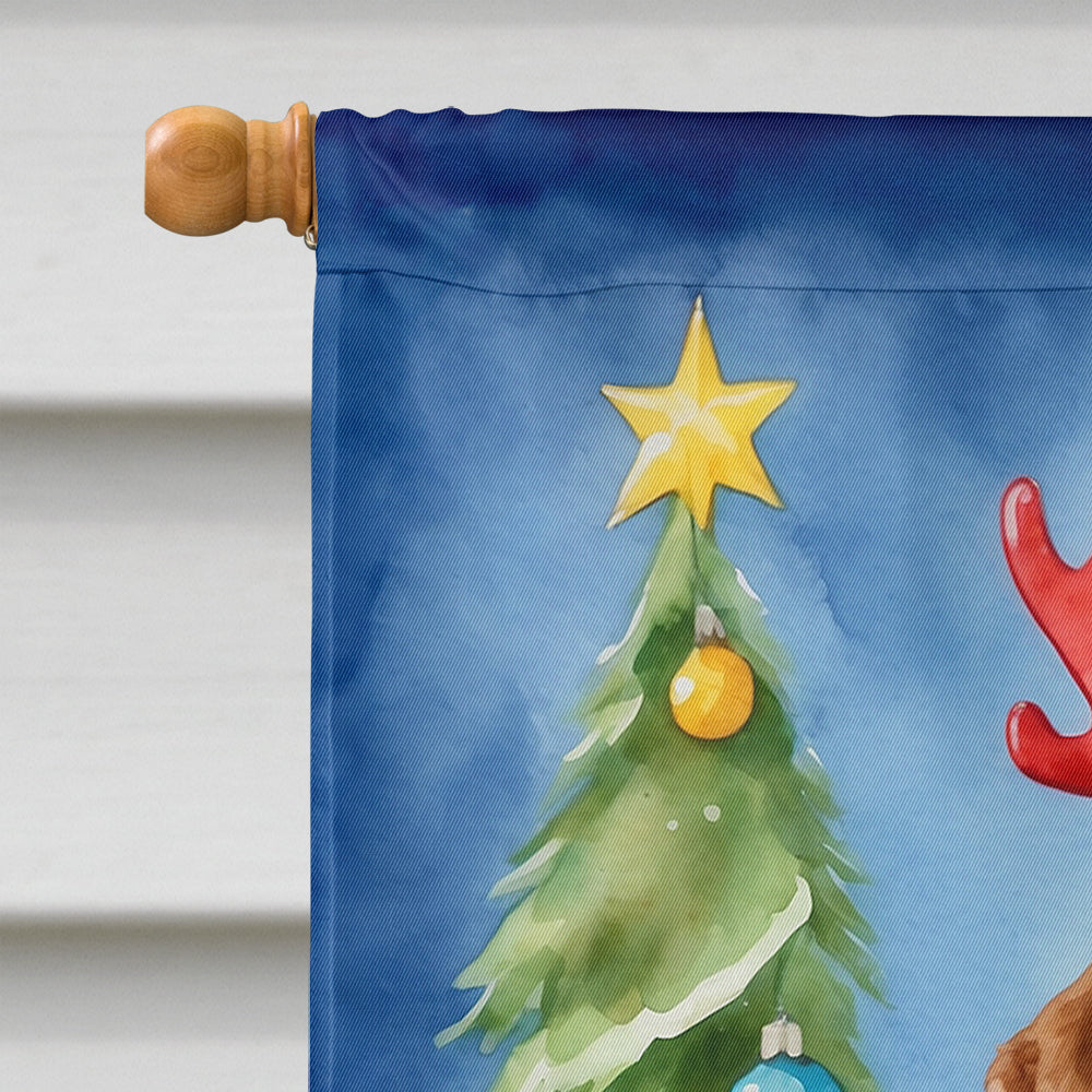 Chesapeake Bay Retriever Christmas Reindeer House Flag