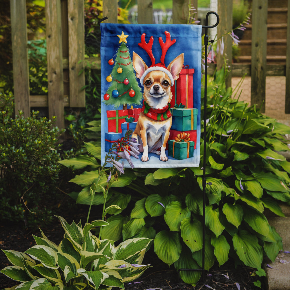 Chihuahua Christmas Reindeer Garden Flag