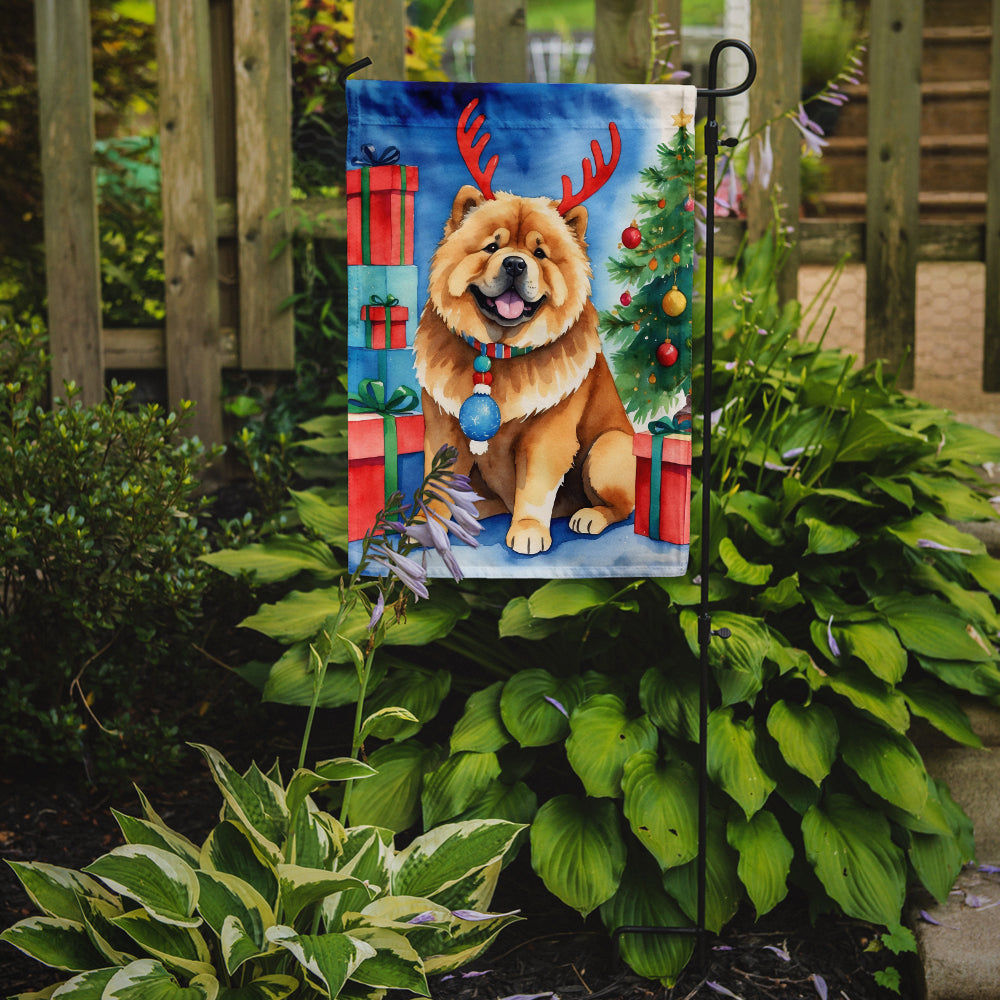 Chow Chow Christmas Reindeer Garden Flag