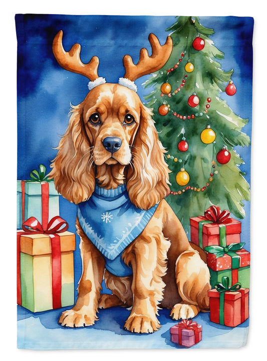 Buy this Cocker Spaniel Christmas Reindeer House Flag