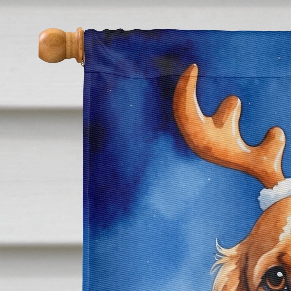 Cocker Spaniel Christmas Reindeer House Flag