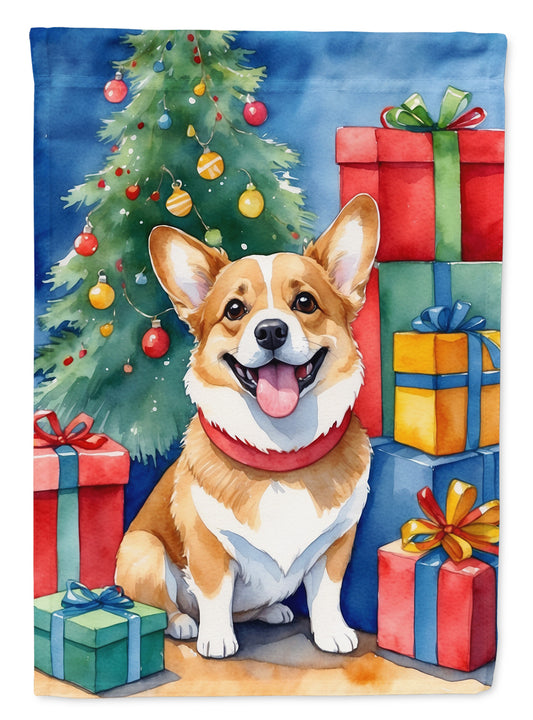 Buy this Corgi Christmas Reindeer House Flag