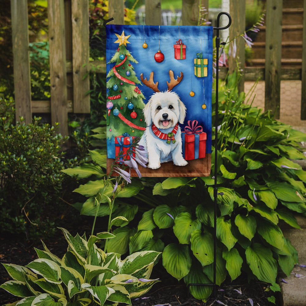 Coton de Tulear Christmas Reindeer Garden Flag