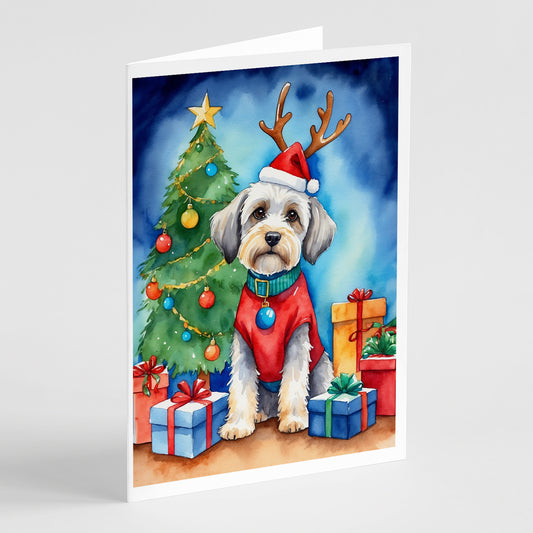 Buy this Dandie Dinmont Terrier Christmas Reindeer Greeting Cards Pack of 8