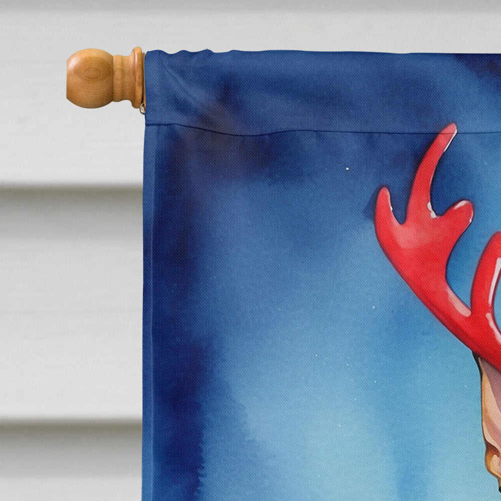 Doberman Pinscher Christmas Reindeer House Flag