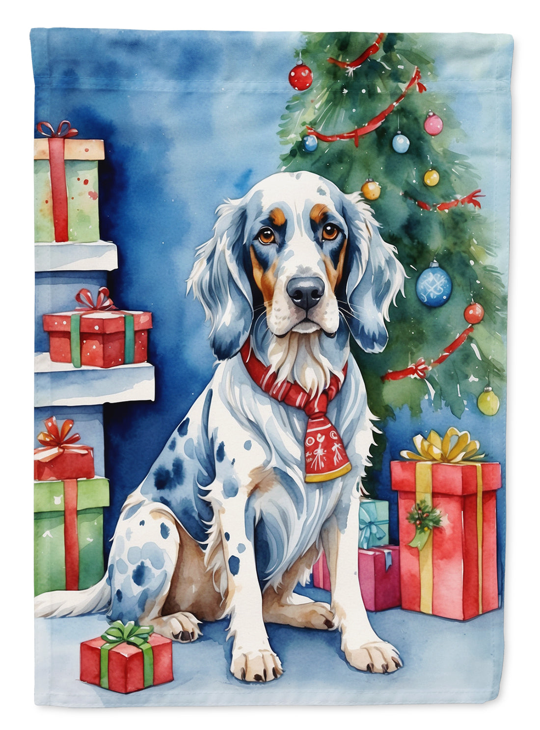 Buy this English Setter Christmas Reindeer House Flag