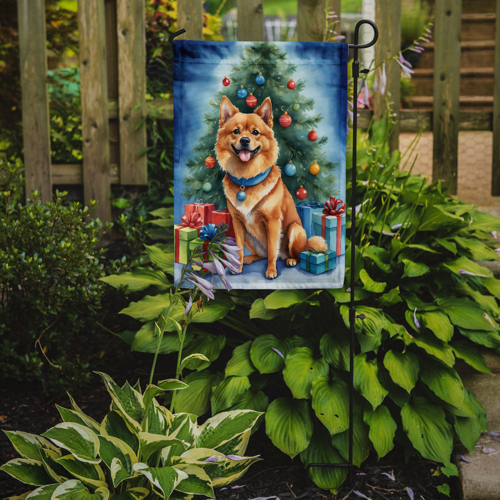 Finnish Spitz Christmas Reindeer Garden Flag