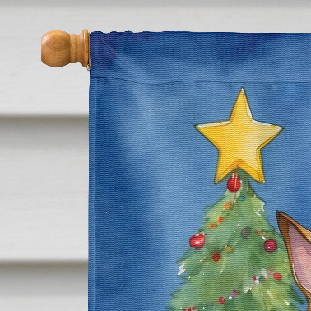 Fox Terrier Christmas Reindeer House Flag