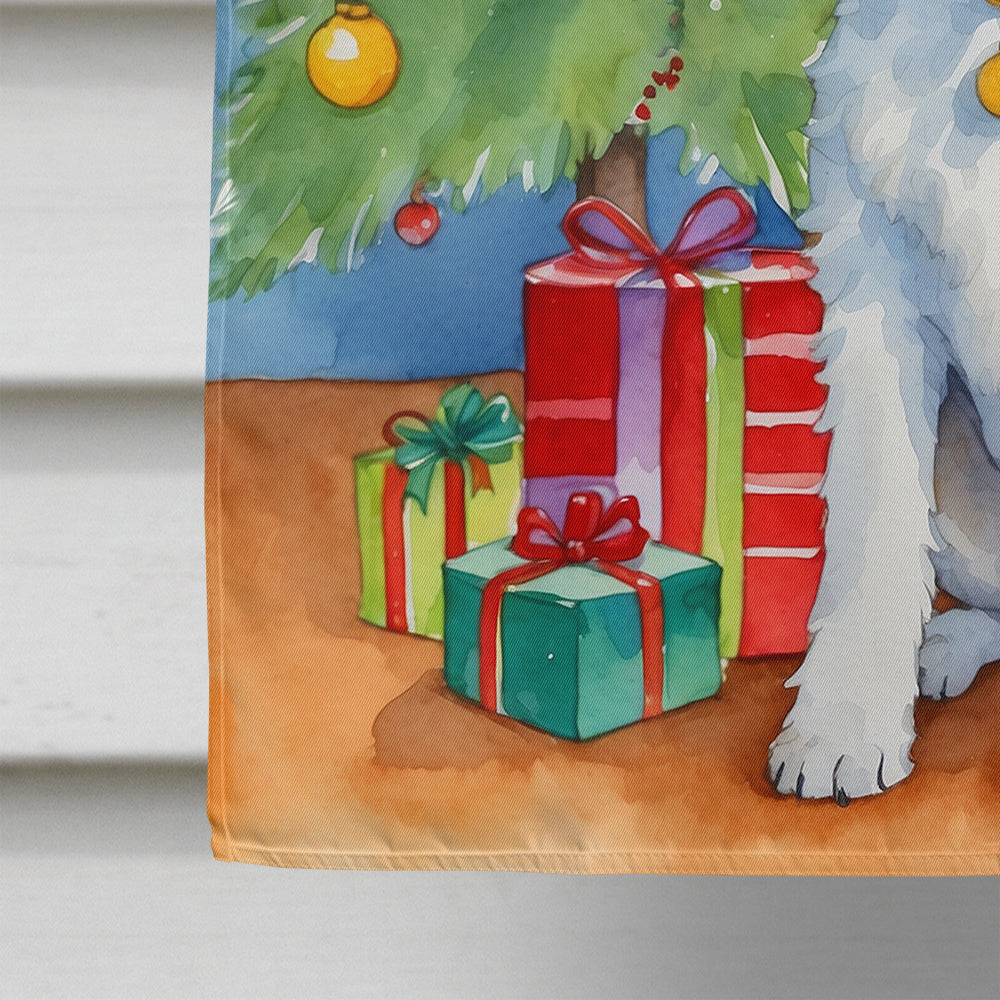 Fox Terrier Christmas Reindeer House Flag