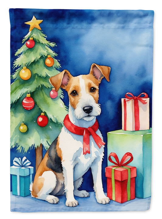 Buy this Fox Terrier Christmas Reindeer House Flag