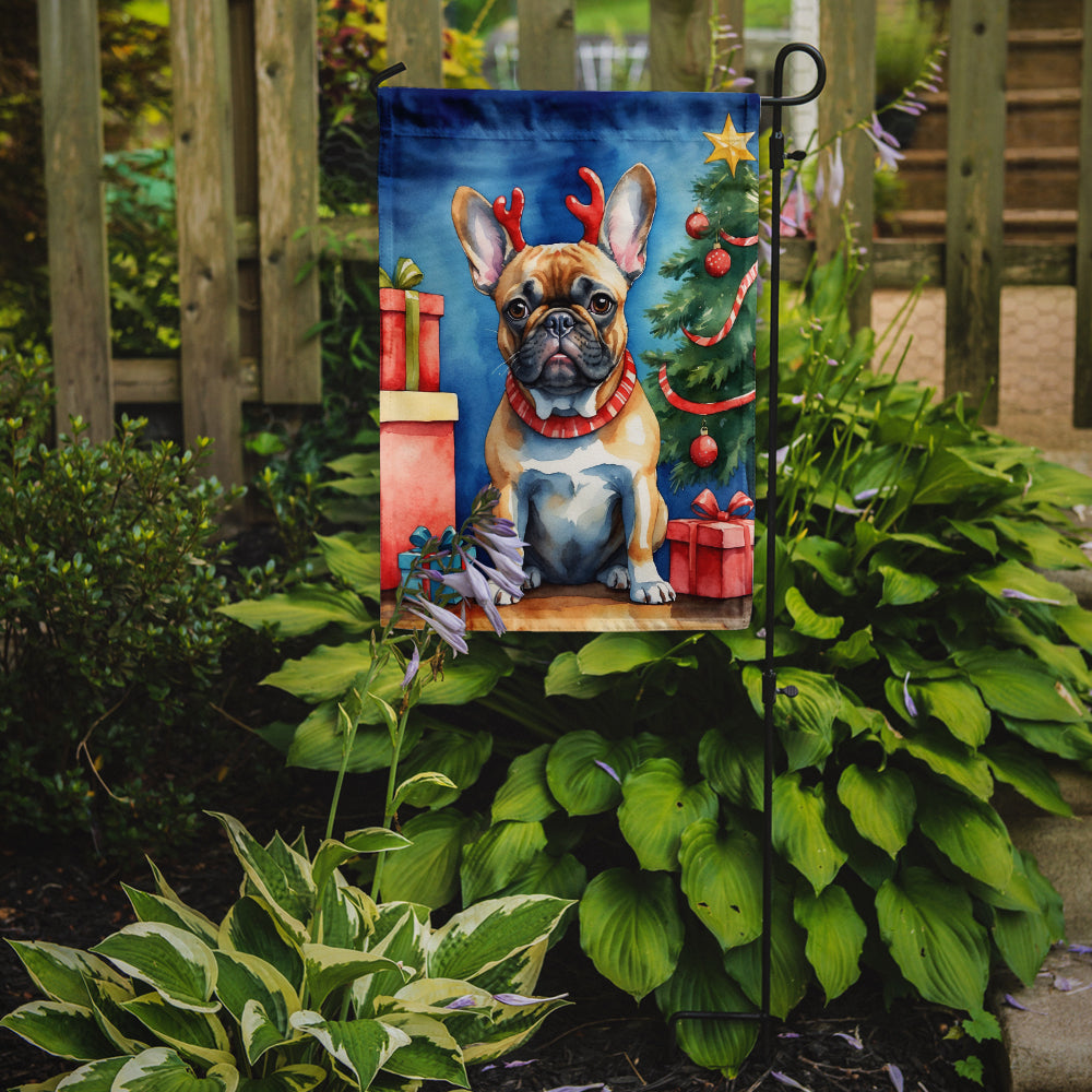 French Bulldog Christmas Reindeer Garden Flag