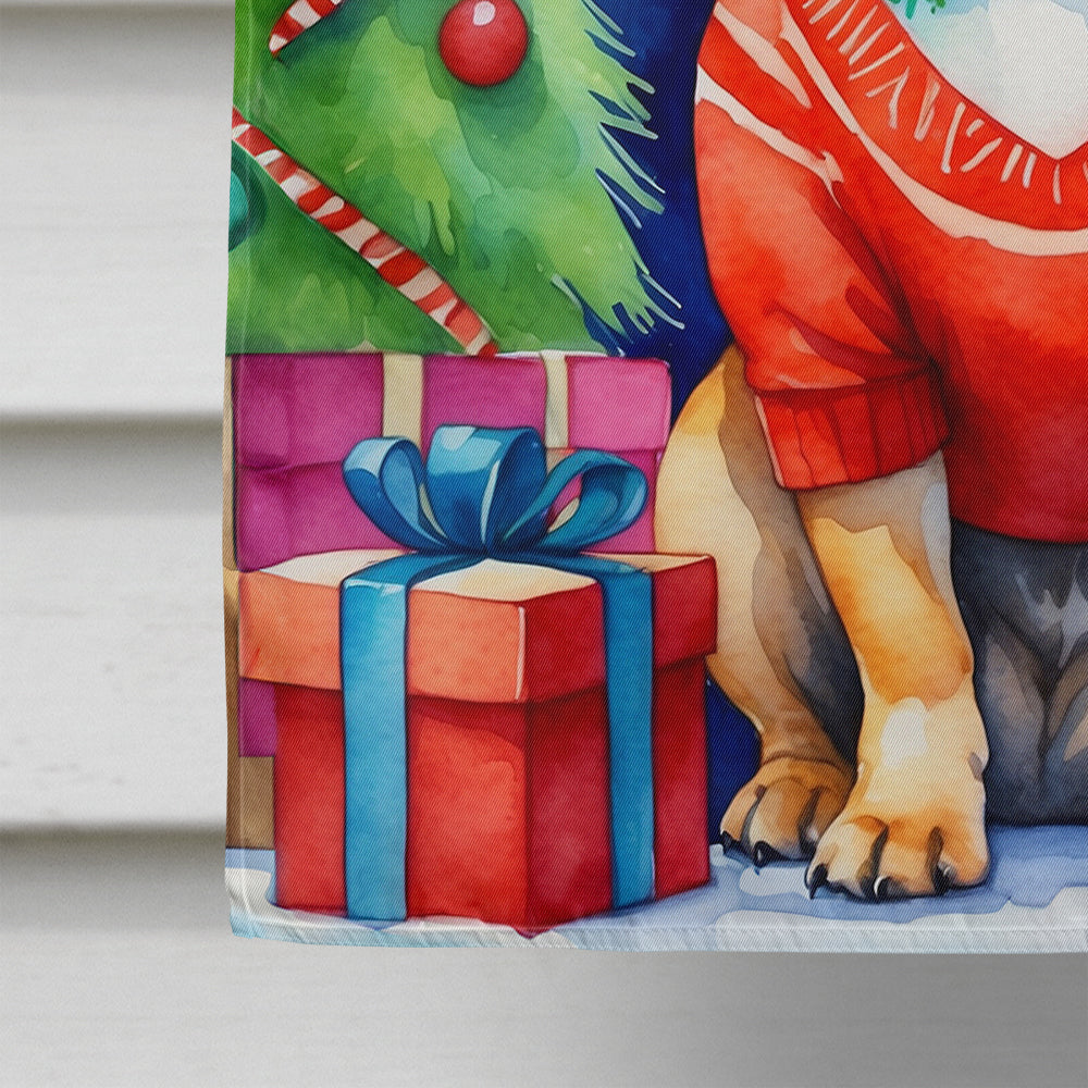 French Bulldog Christmas Reindeer House Flag