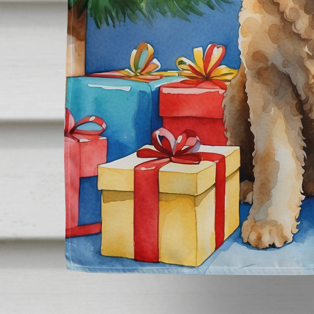 Goldendoodle Christmas Reindeer House Flag