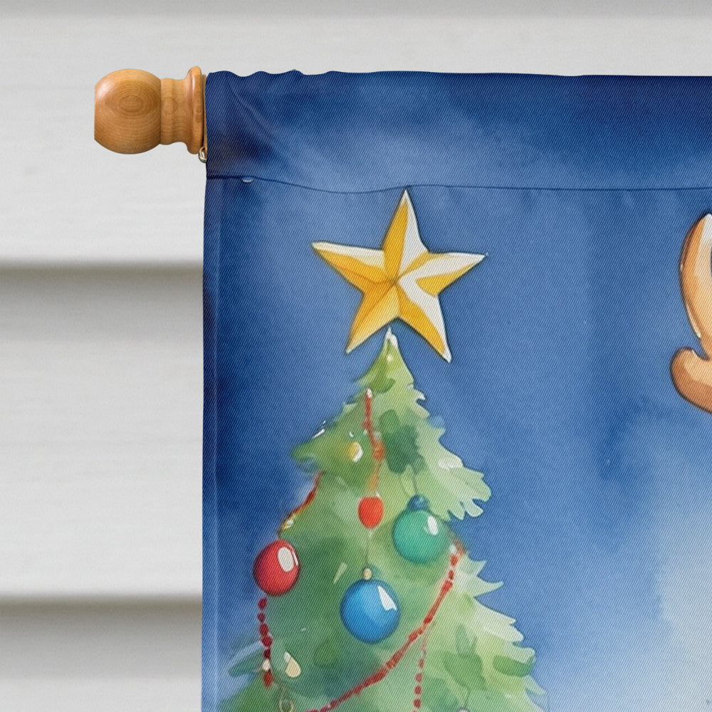 Gordon Setter Christmas Reindeer House Flag