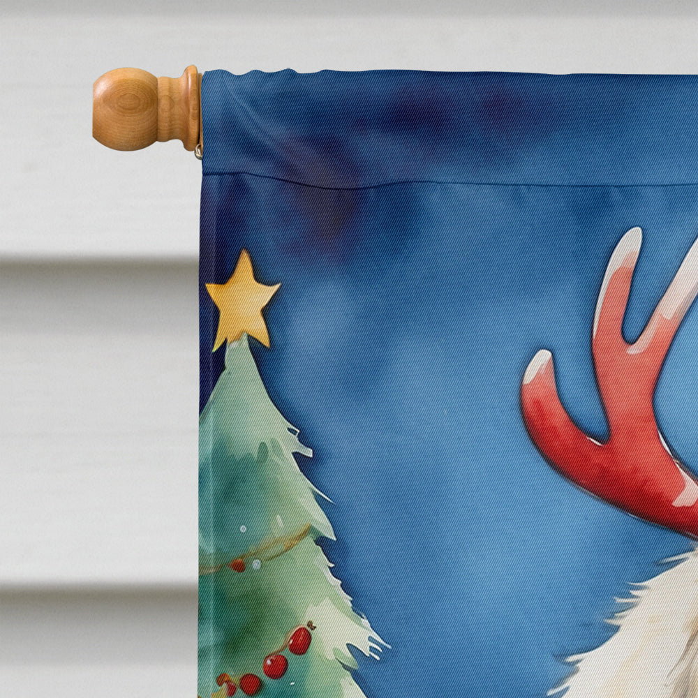 Great Pyrenees Christmas Reindeer House Flag