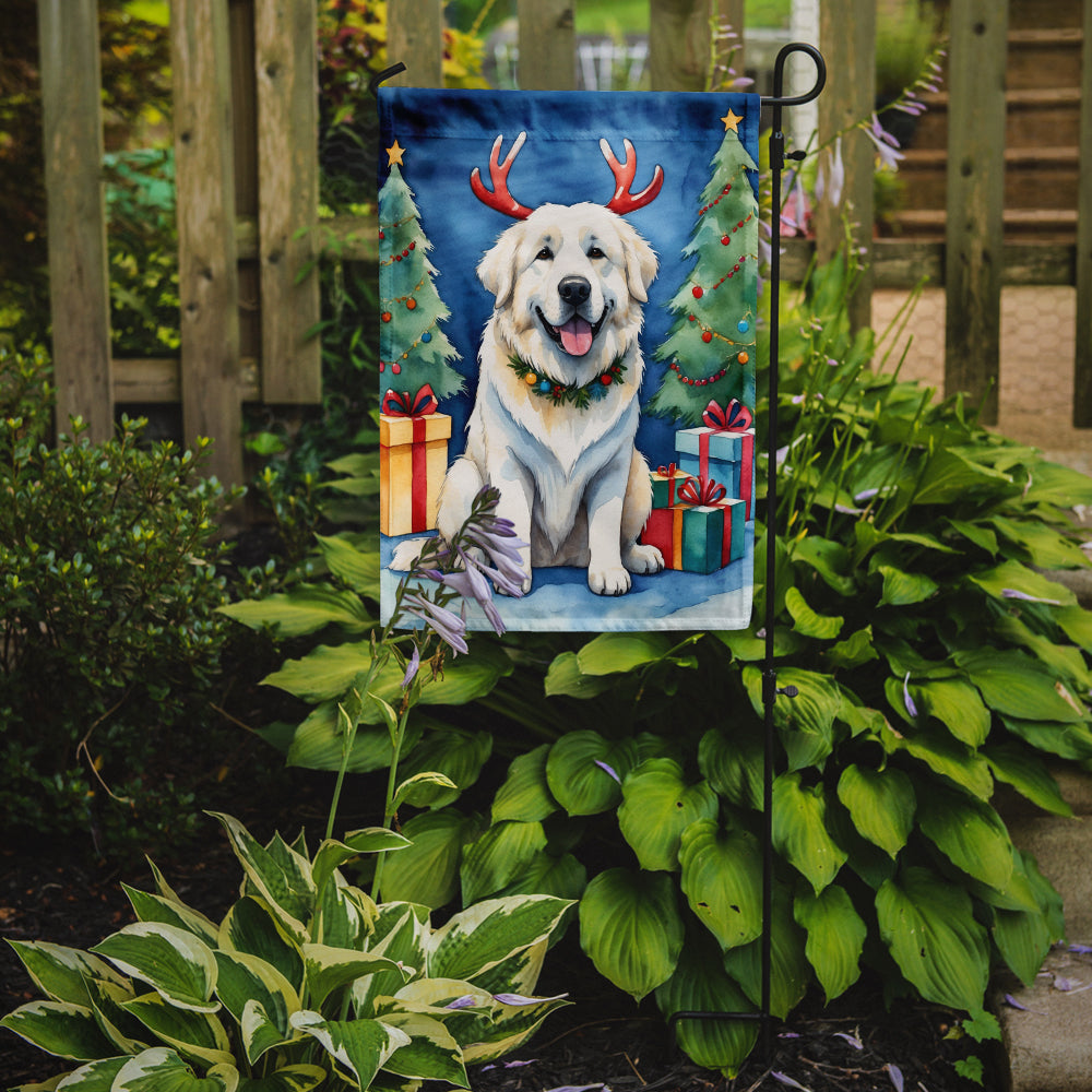 Great Pyrenees Christmas Reindeer Garden Flag