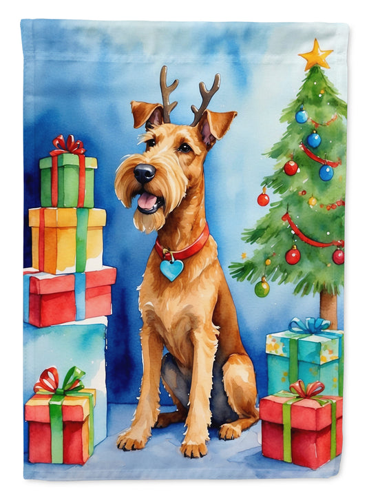 Buy this Irish Terrier Christmas Reindeer House Flag