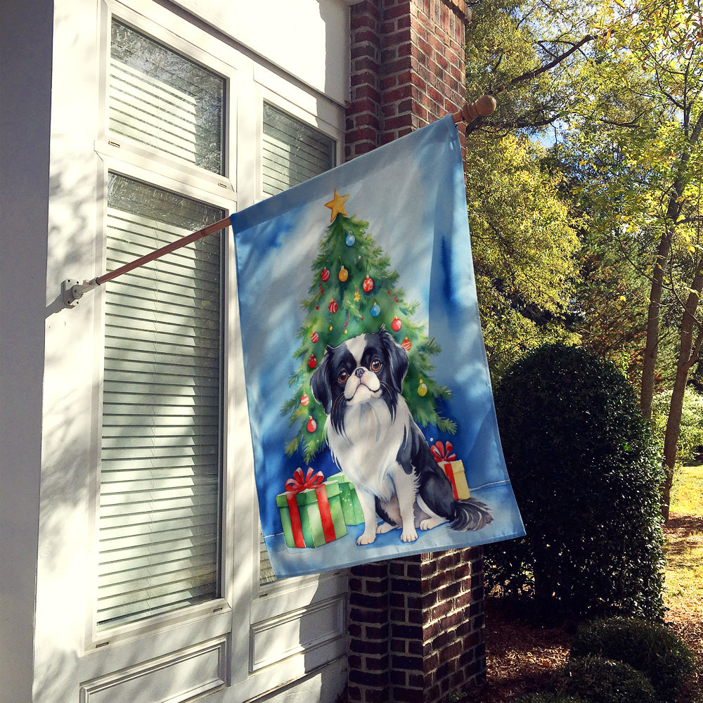 Japanese Chin Christmas Reindeer House Flag