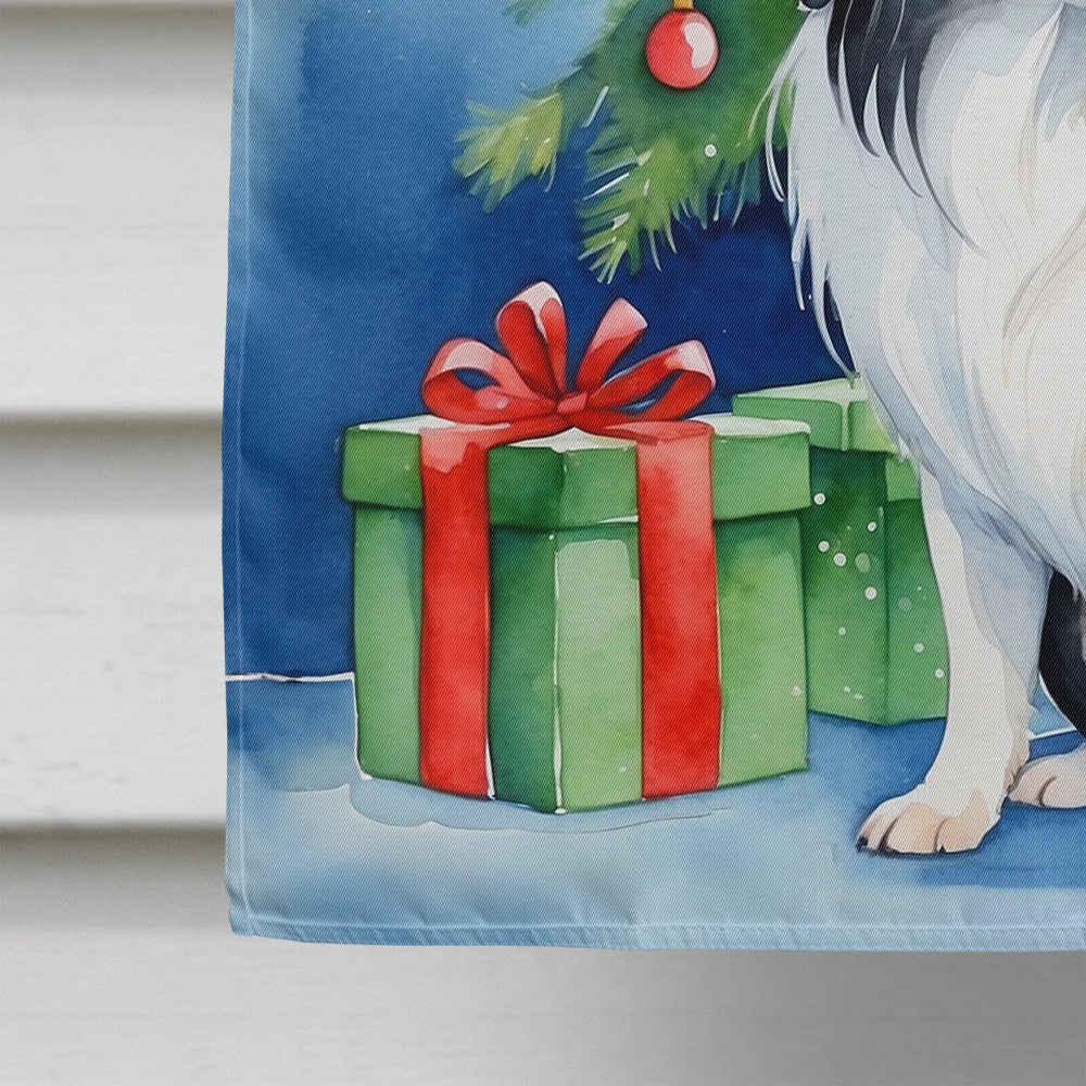 Japanese Chin Christmas Reindeer House Flag