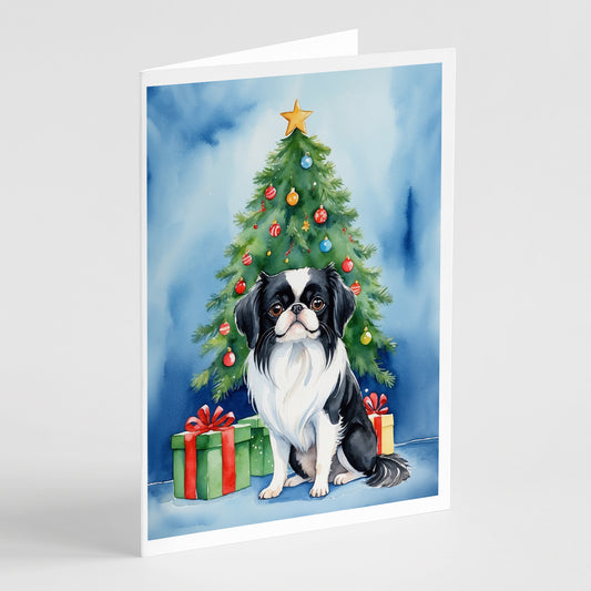 Buy this Japanese Chin Christmas Reindeer Greeting Cards Pack of 8