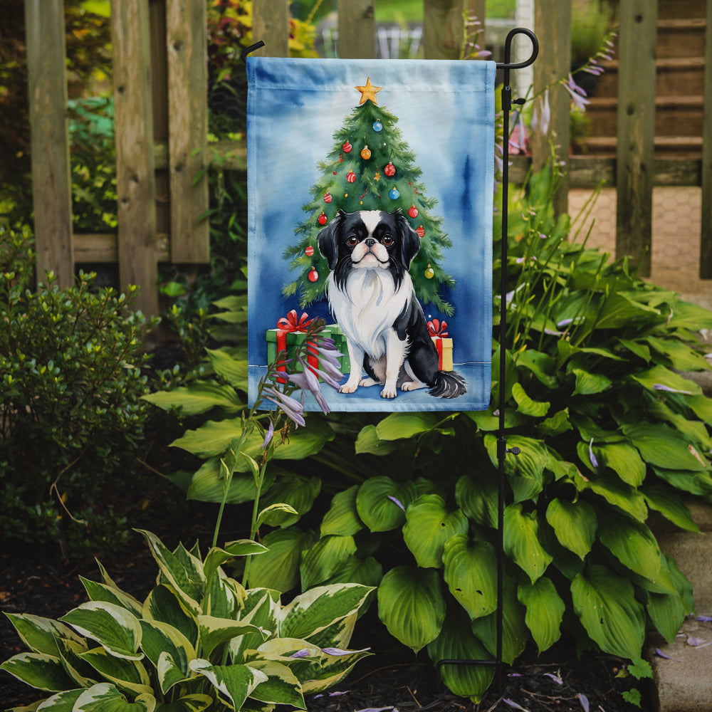 Japanese Chin Christmas Reindeer Garden Flag