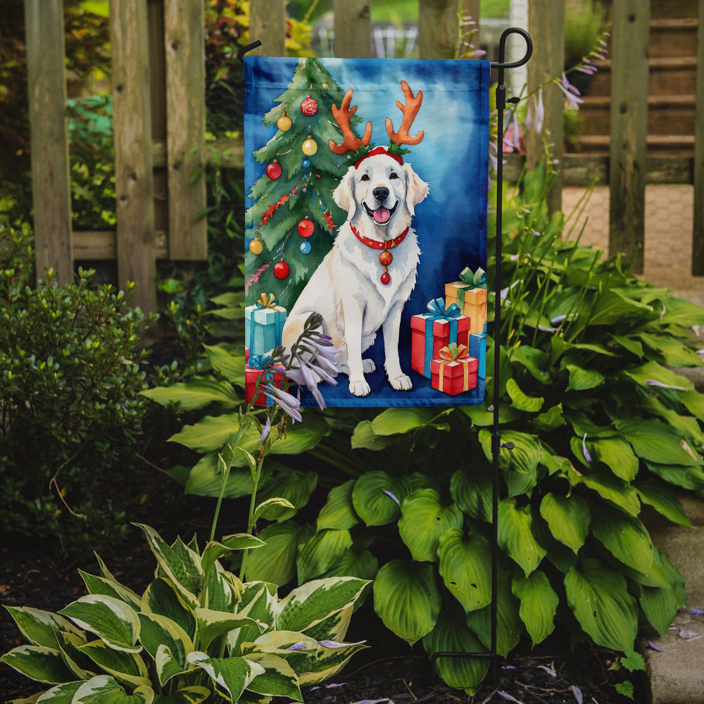 Kuvasz Christmas Reindeer Garden Flag