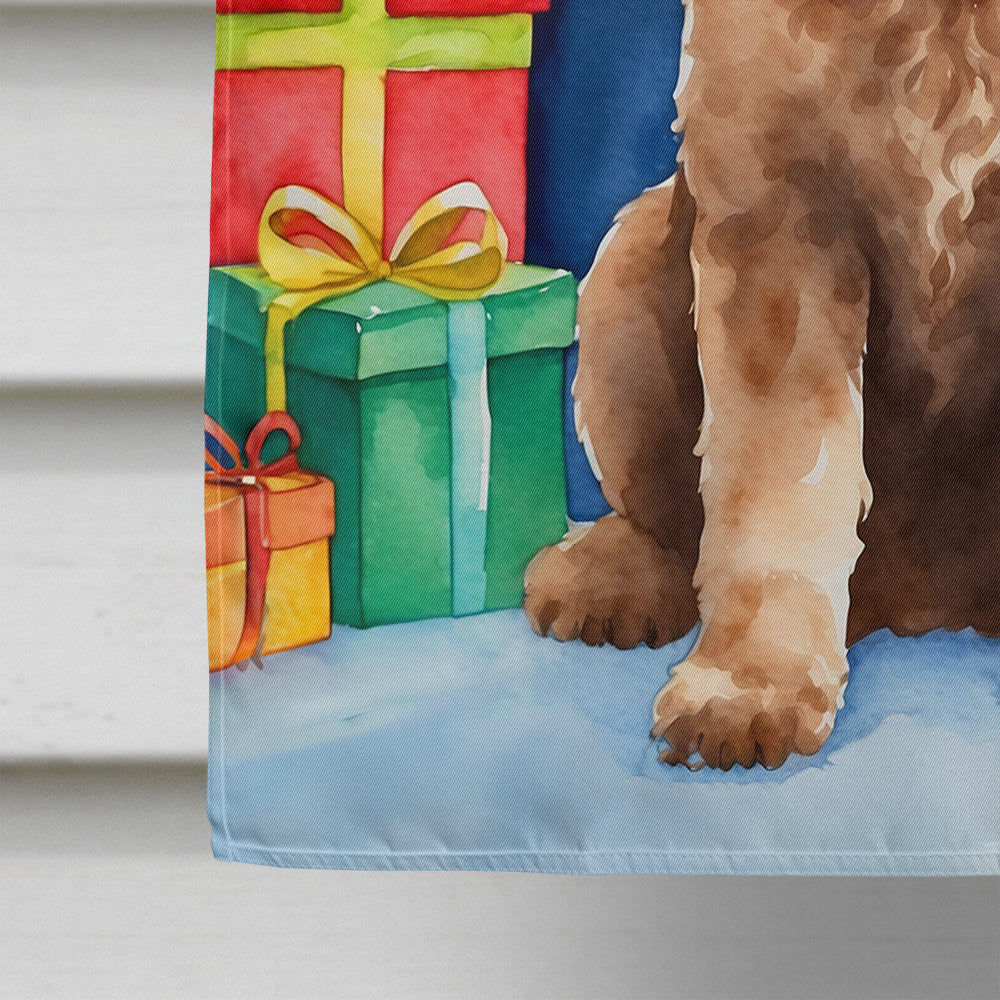 Labradoodle Christmas Reindeer House Flag