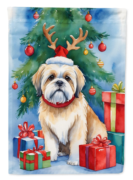 Buy this Lhasa Apso Christmas Reindeer Garden Flag