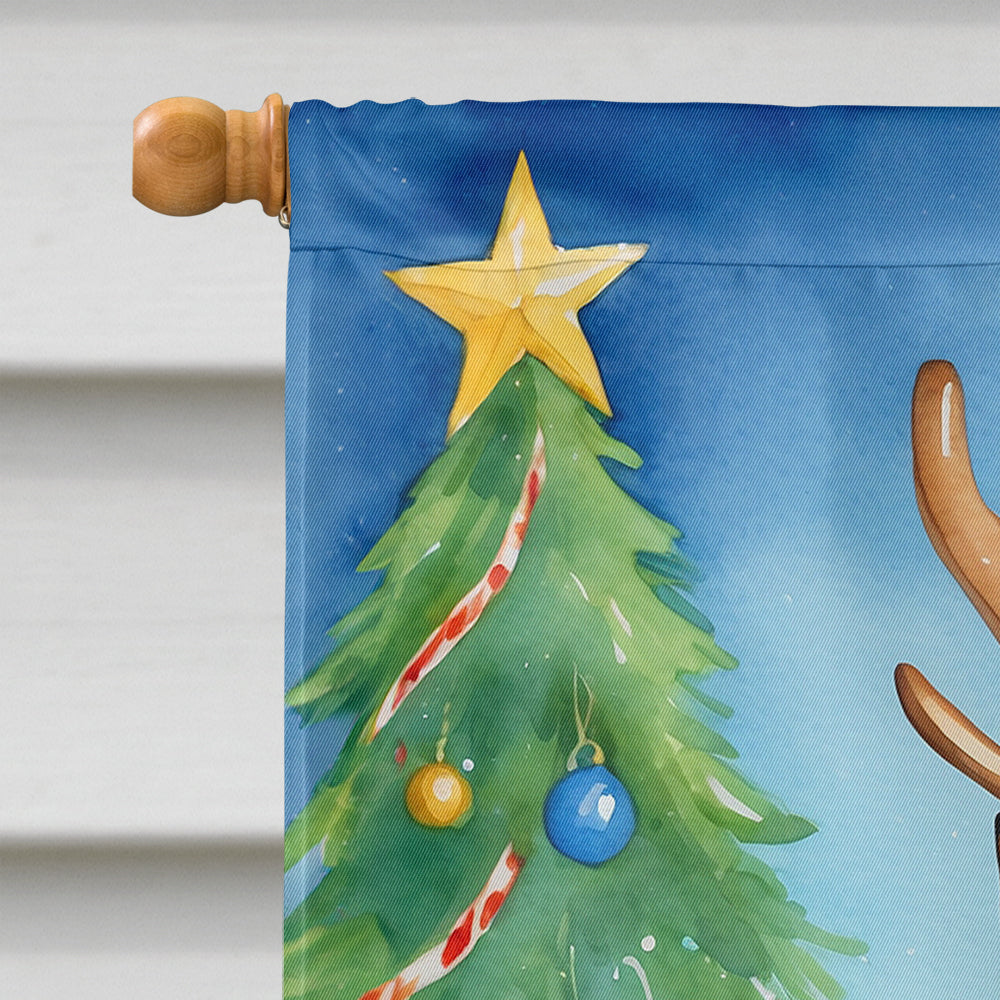 Manchester Terrier Christmas Reindeer House Flag