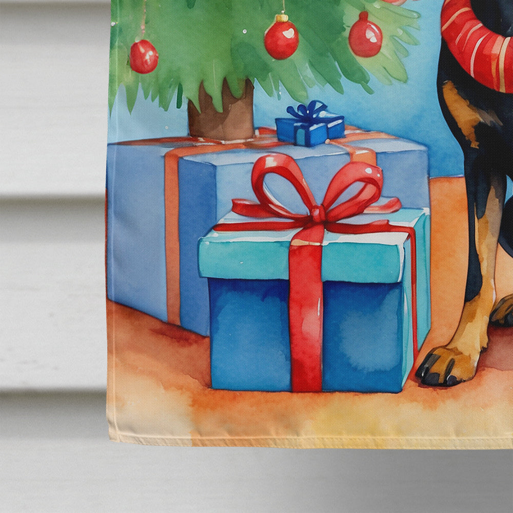 Manchester Terrier Christmas Reindeer House Flag