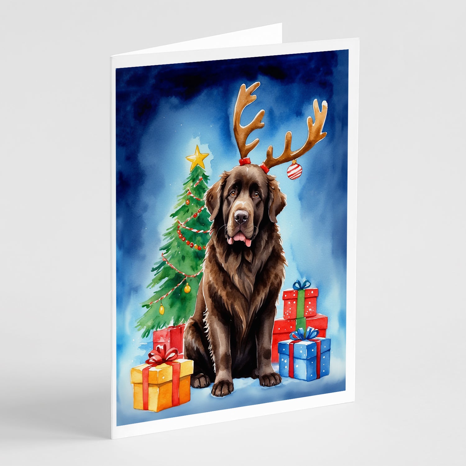Buy this Chocolate Christmas Reindeer Greeting Cards Pack of 8