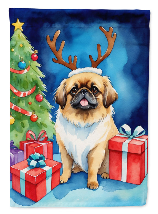 Buy this Pekingese Christmas Reindeer House Flag