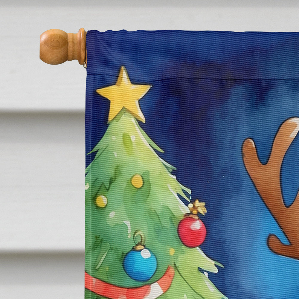 Pekingese Christmas Reindeer House Flag