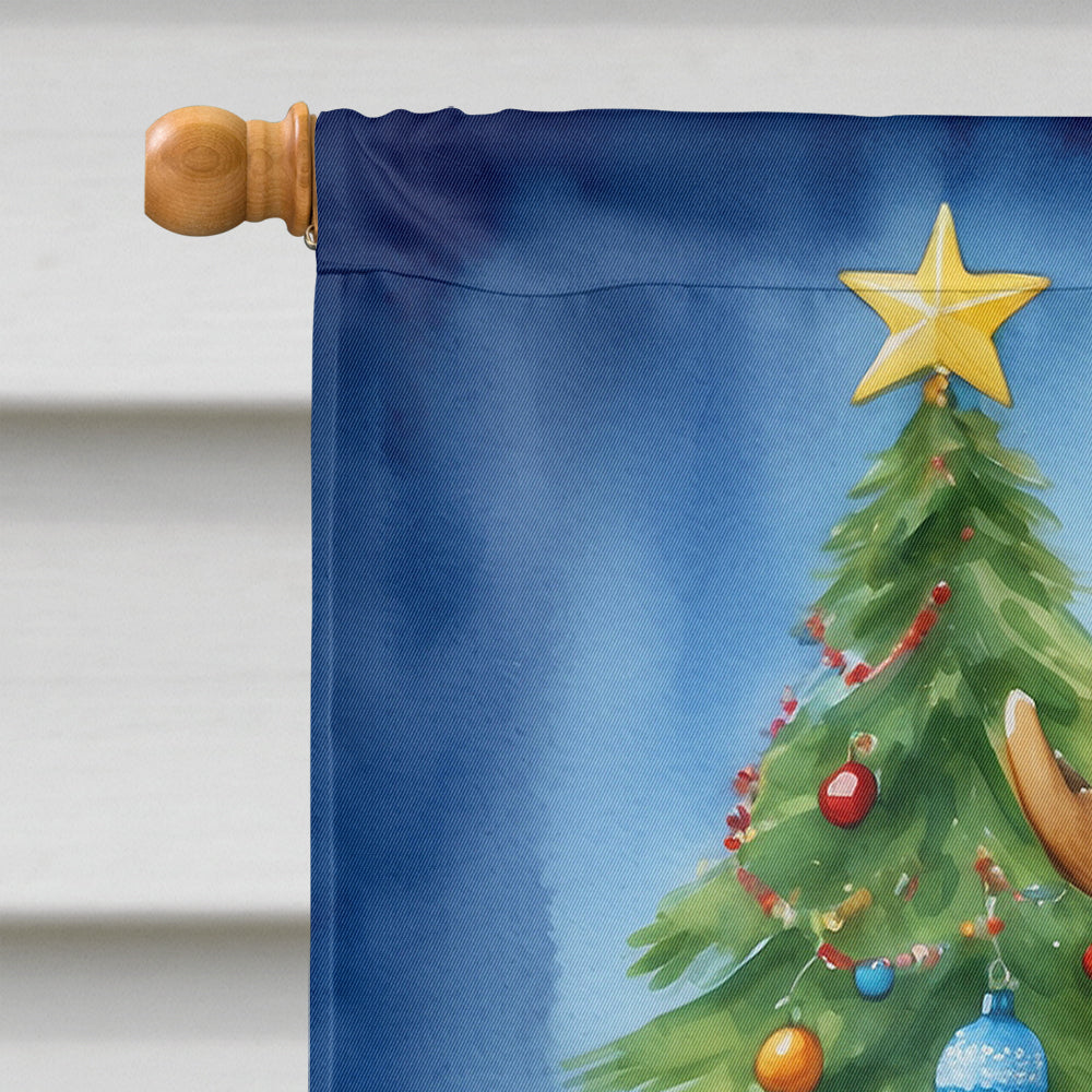 Pit Bull Terrier Christmas Reindeer House Flag