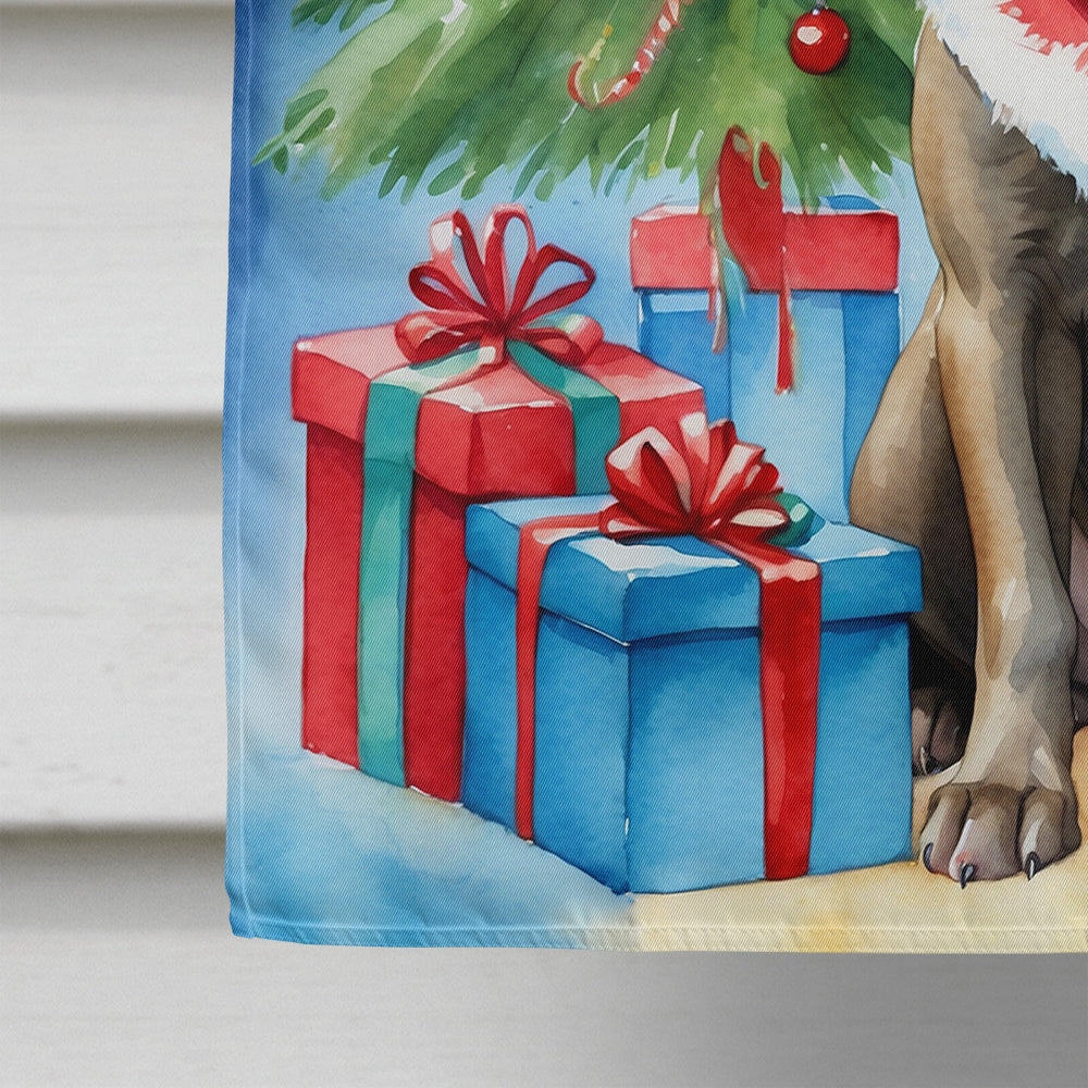 Pit Bull Terrier Christmas Reindeer House Flag