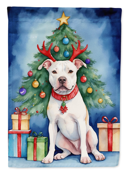 Buy this Pit Bull Terrier Christmas Reindeer House Flag