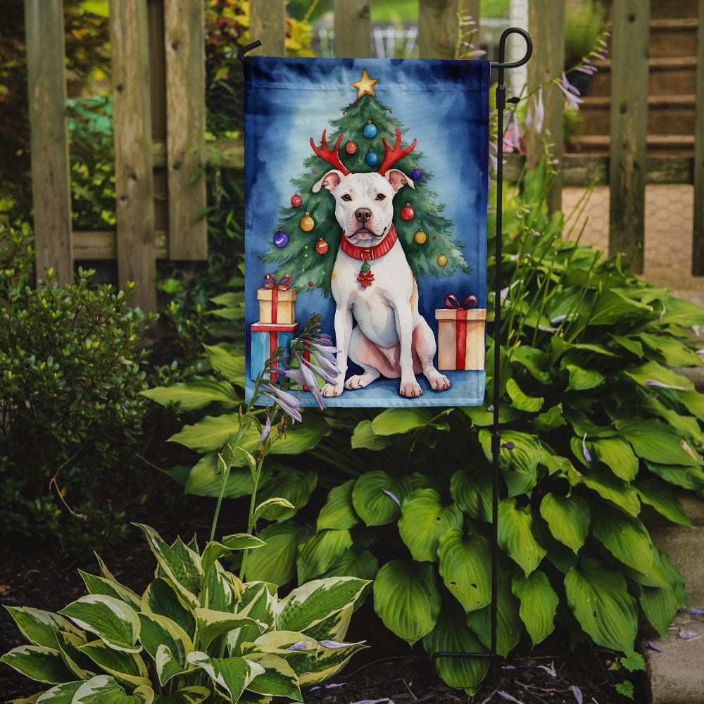 Pit Bull Terrier Christmas Reindeer Garden Flag