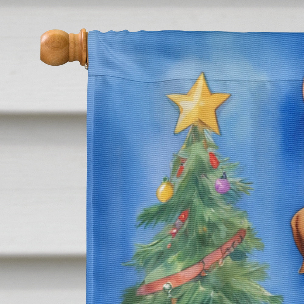 Rhodesian Ridgeback Christmas Reindeer House Flag