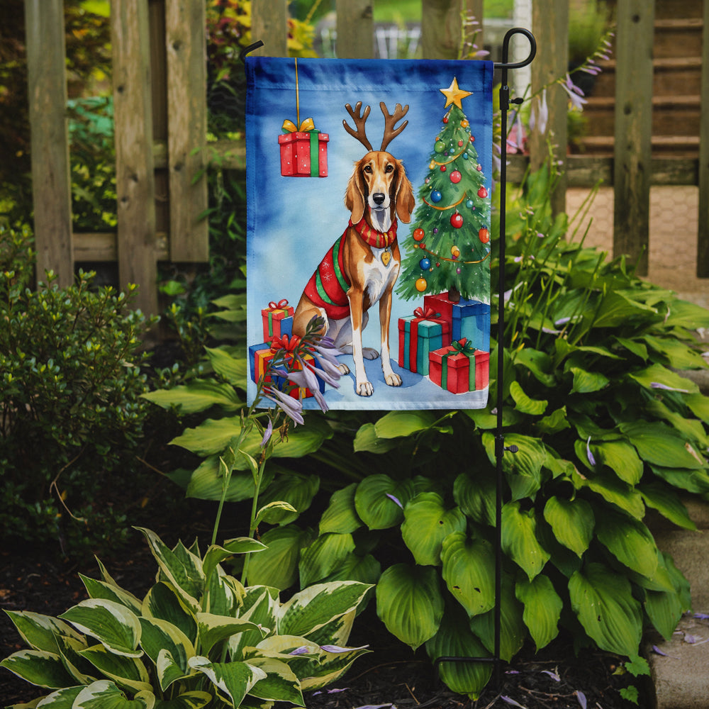 Saluki Christmas Reindeer Garden Flag