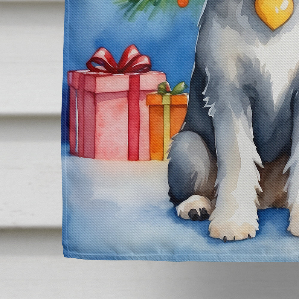 Schnauzer Christmas Reindeer House Flag