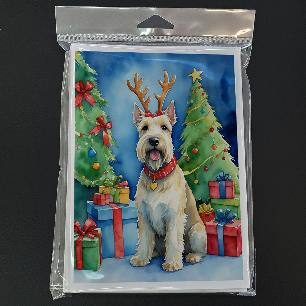 Scottish Terrier Christmas Reindeer Greeting Cards Pack of 8