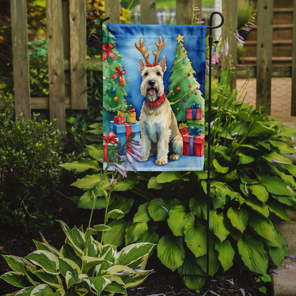 Scottish Terrier Christmas Reindeer Garden Flag