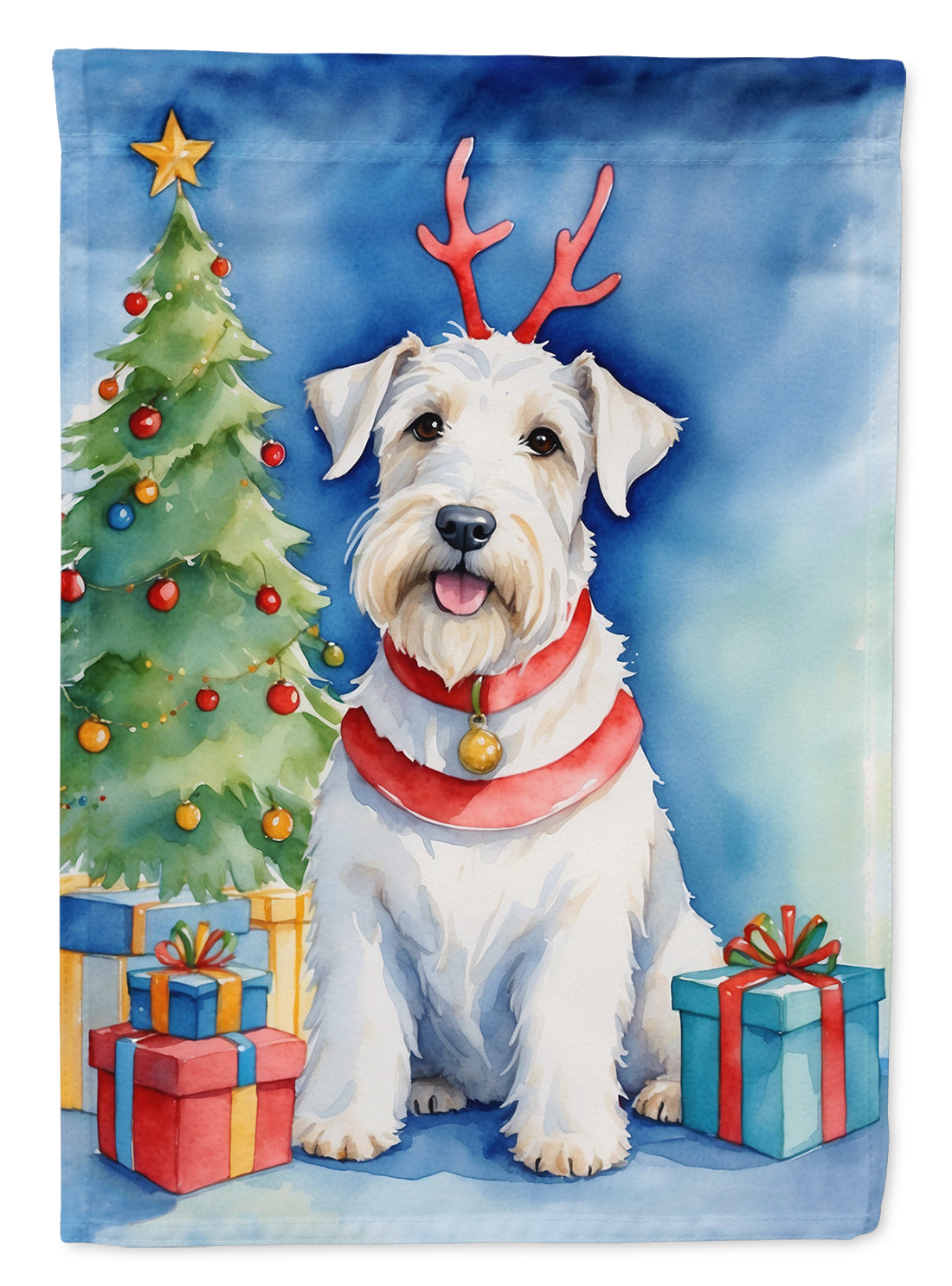 Buy this Sealyham Terrier Christmas Reindeer Garden Flag