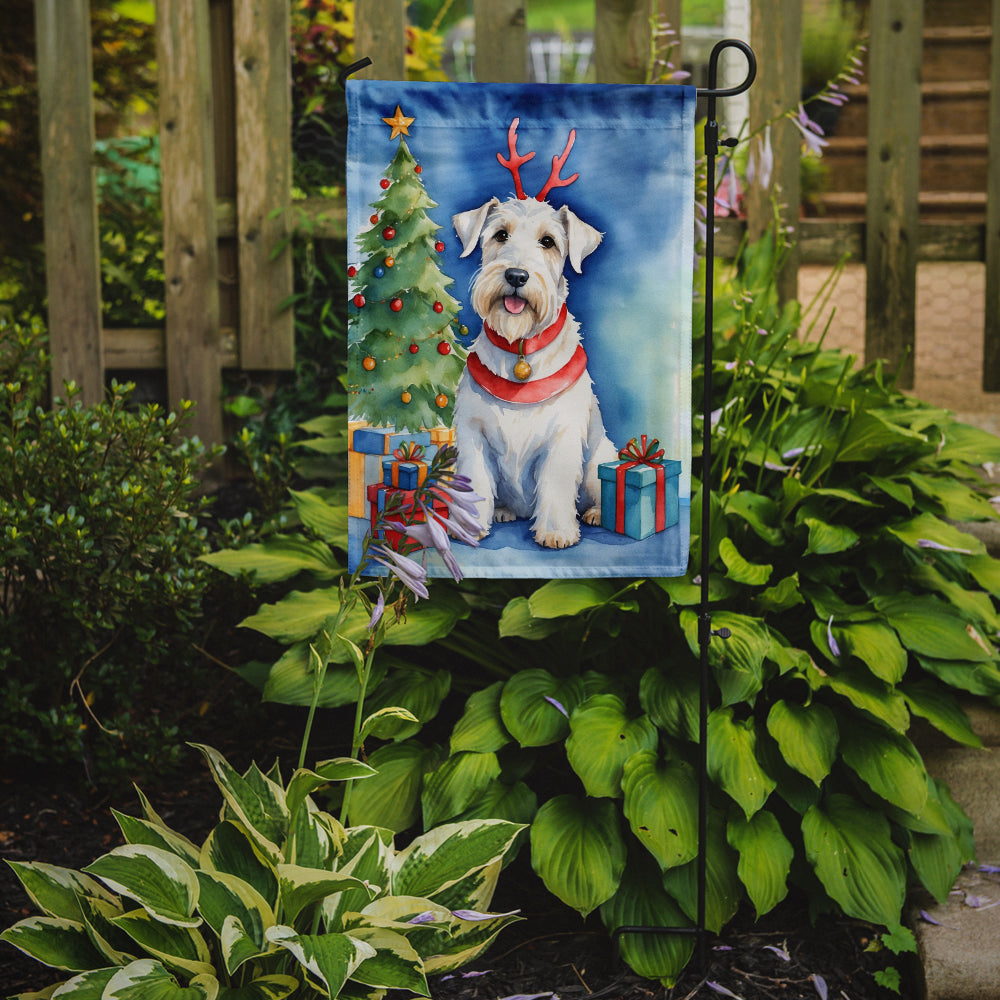 Sealyham Terrier Christmas Reindeer Garden Flag