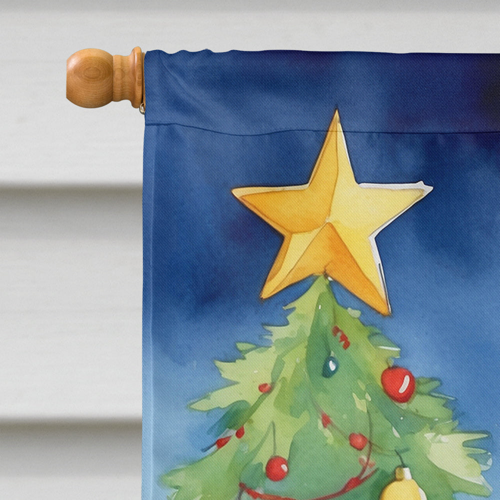 Sheltie Christmas Reindeer House Flag