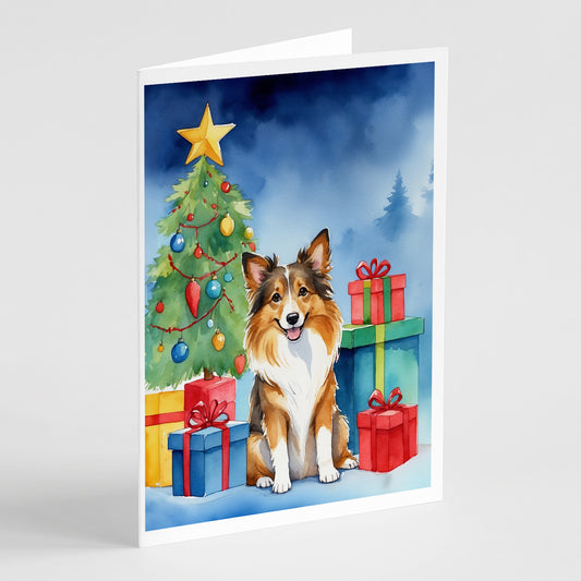 Buy this Sheltie Christmas Reindeer Greeting Cards Pack of 8